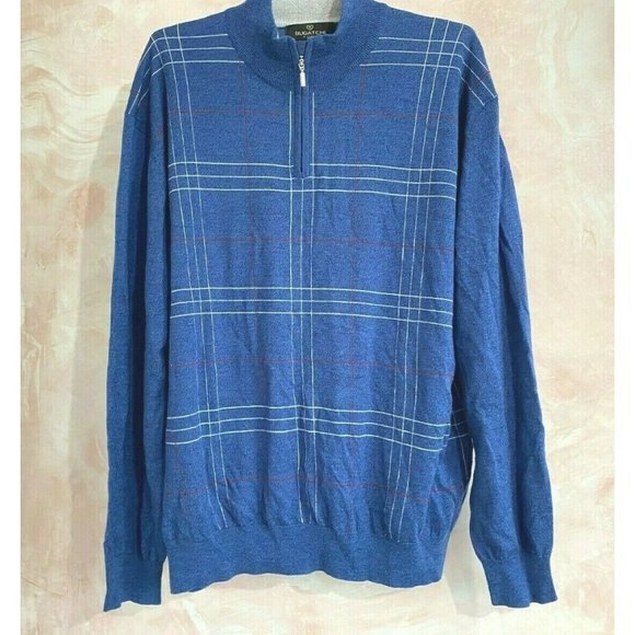 Bugatchi uomo Men's merino wool blend Pullover - Picture 1 of 4